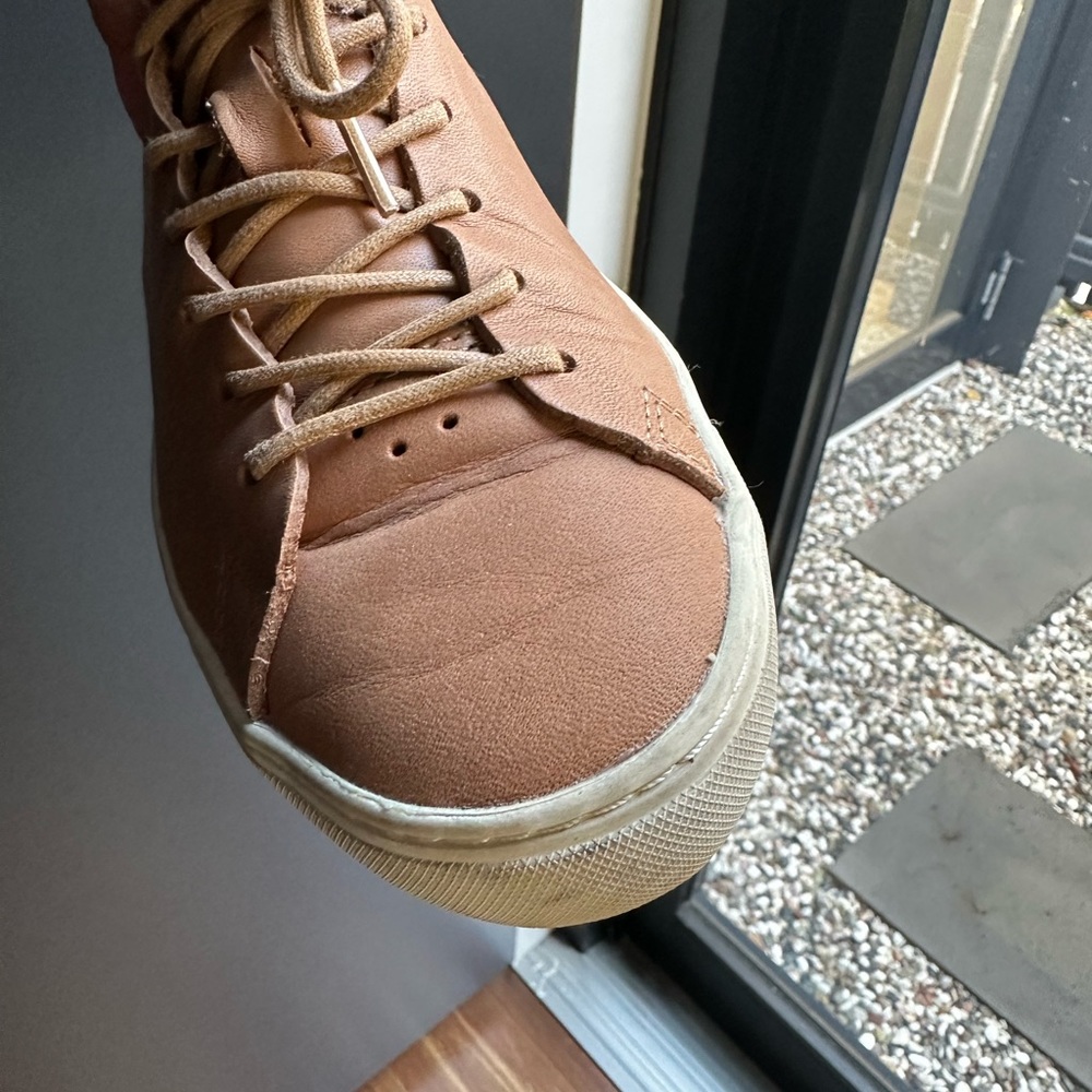 Lacoste L12.12 unlined leather tan sneaker -38 - Picture 6 of 13